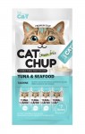 【Cat Chup】韓國無穀物貓小食 (14g x 4) 吞拿魚+海鮮 (藍袋)